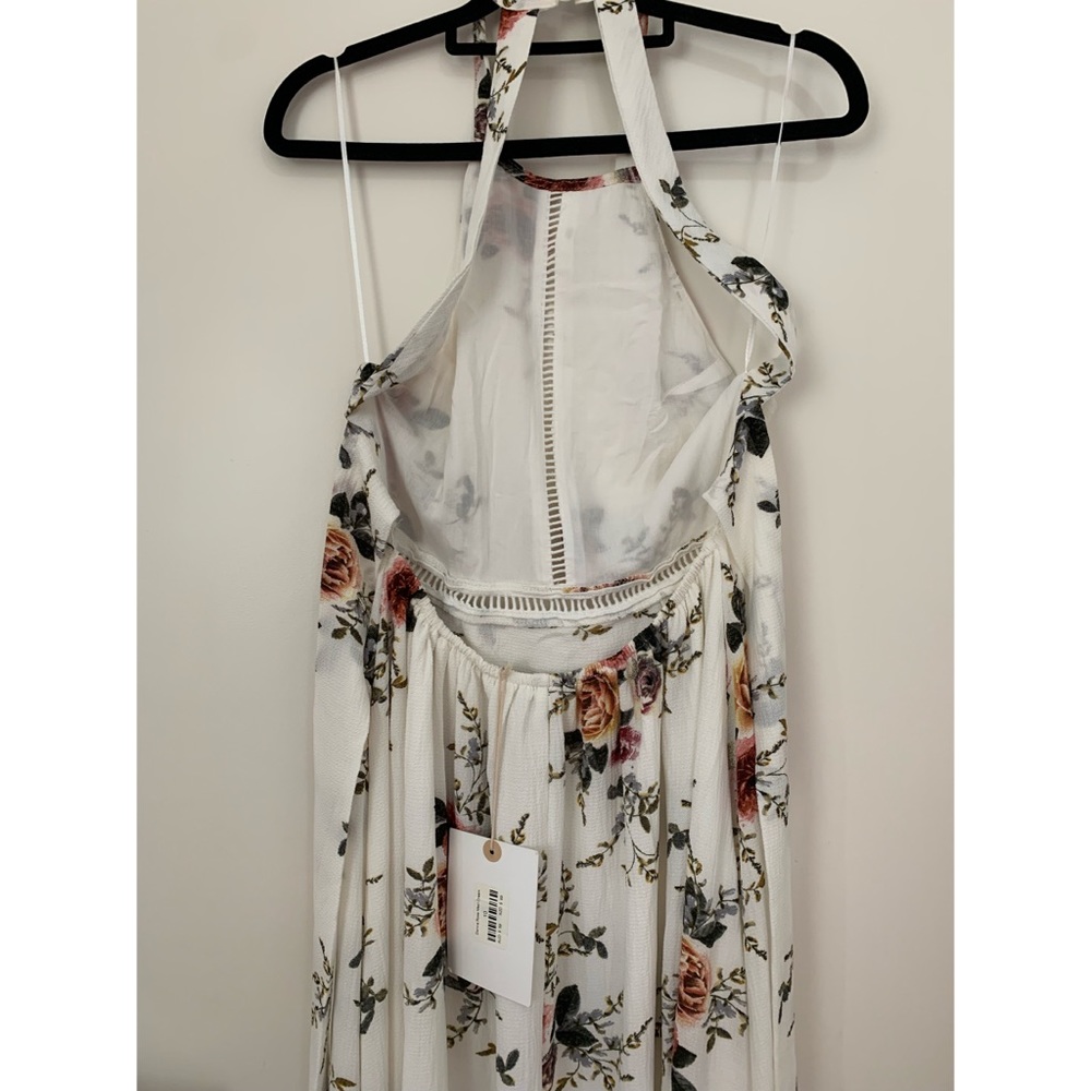 WHITE floral maxi dress - Picture 3 of 4